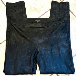 Eileen fisher black straight leg slit ankle trousers